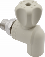 Кран для радиаторов угловой Н 20x1/2" с разъёмным соединением FV-Plast