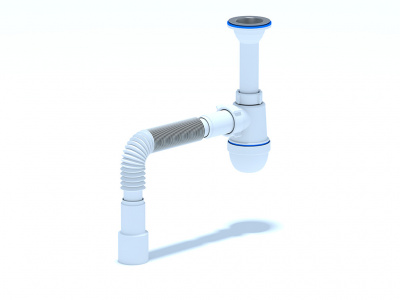 Сифон АНИ 1 1/2"*40 с литым выпуском, с гибкой трубой 40*40/50 С0515