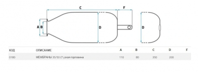 Мембрана 35-50л EPDM 80мм (F0A0180), SeFa